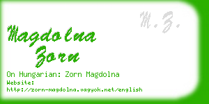 magdolna zorn business card